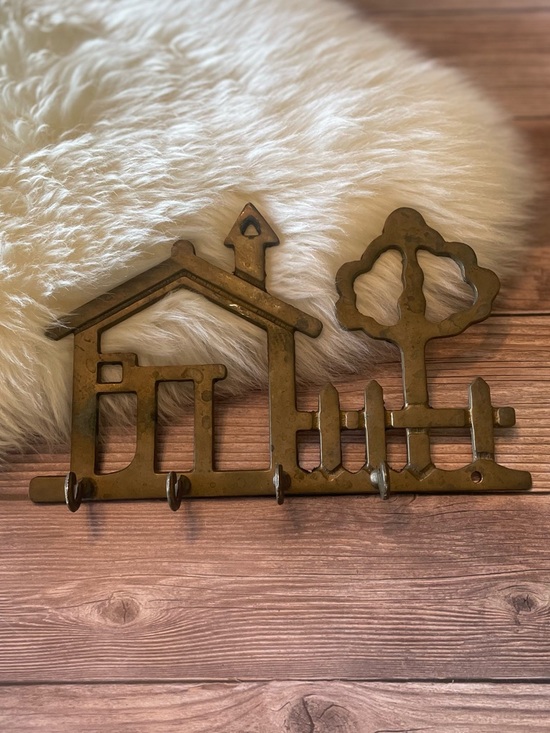 Vintage Other - VTG Solid Brass wall-mounted key holder